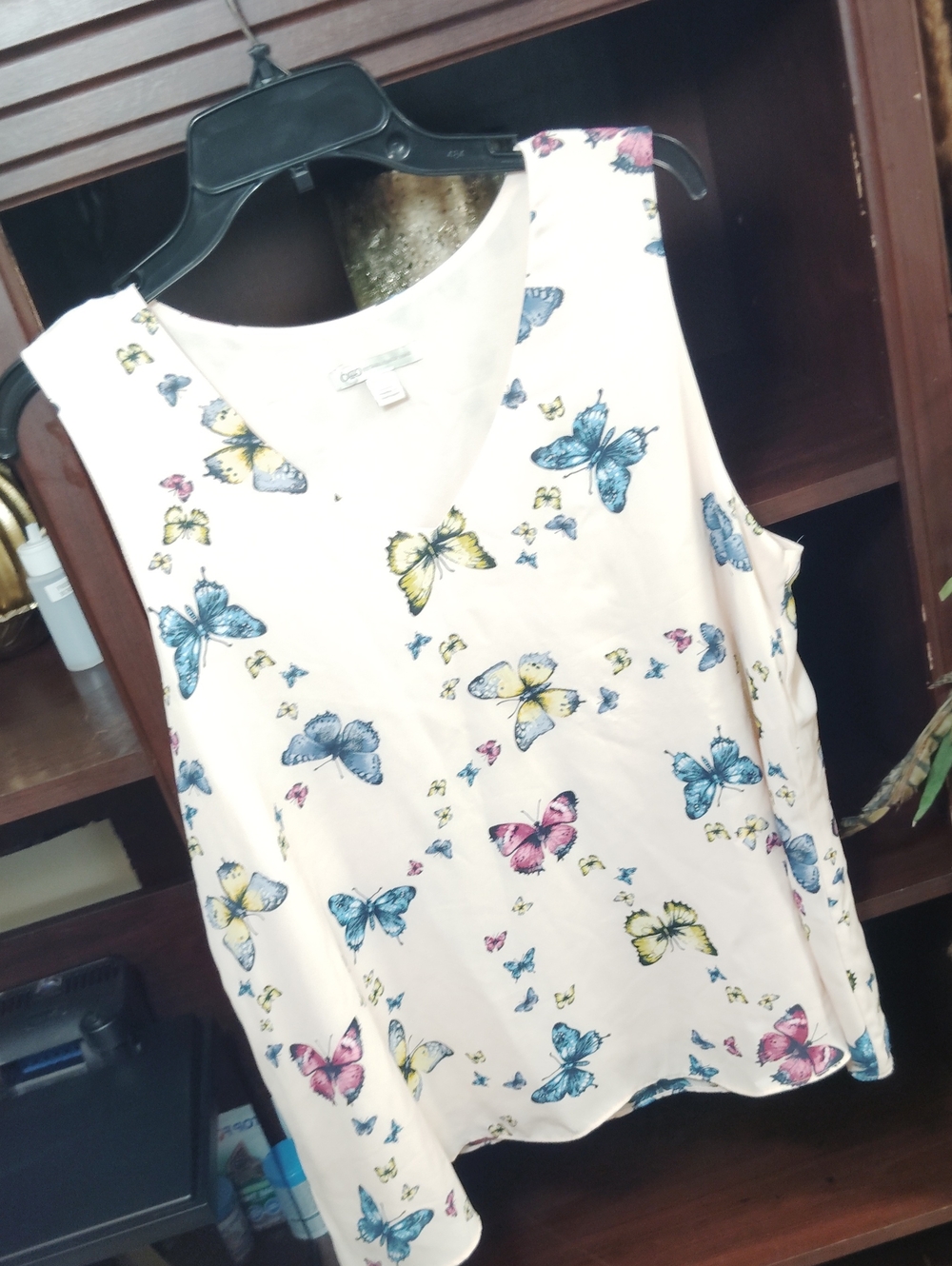 Cato Pink Butterfly Print Sleeveless Camisole